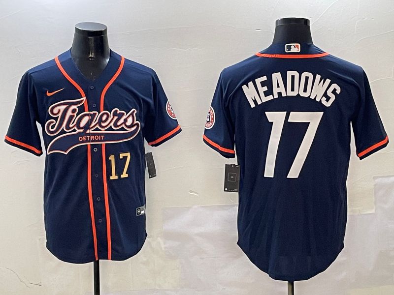 Men Detroit Tigers #17 Meadows Blue Jointly Name 2025 Nike MLB Jersey style 4->detroit tigers->MLB Jersey